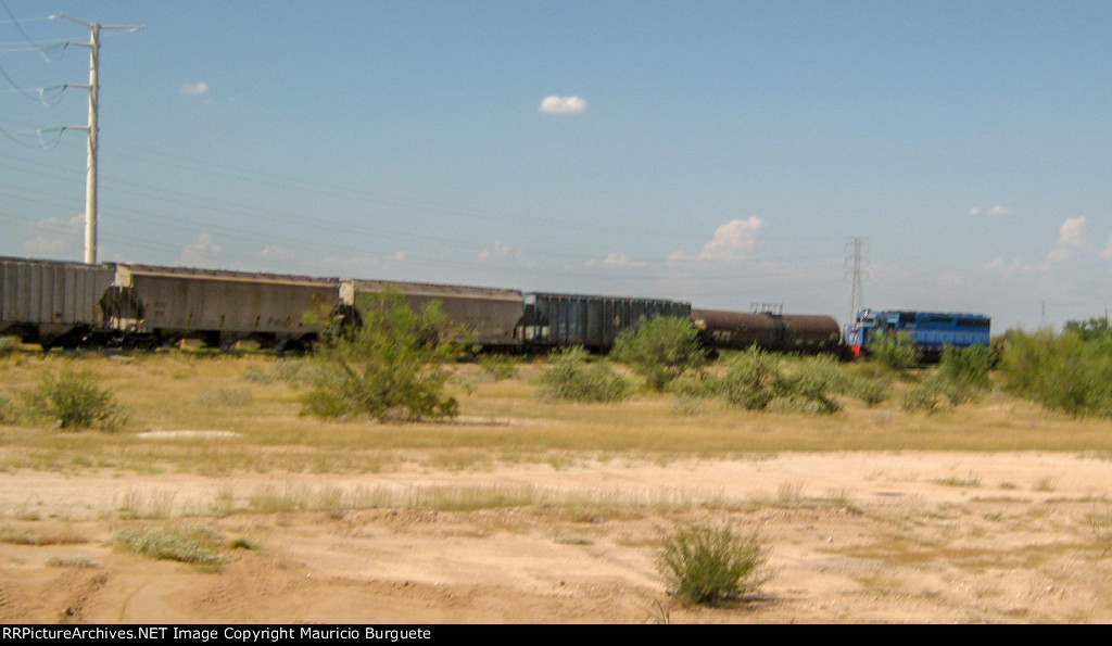 FXE SD40-2 leading a train